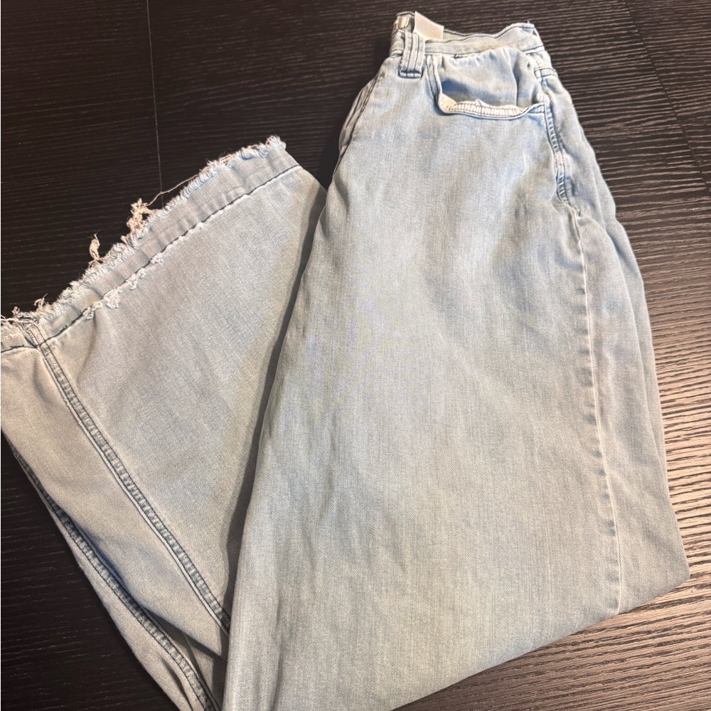 Aphrodite Parachute Distressed Bottom Denim